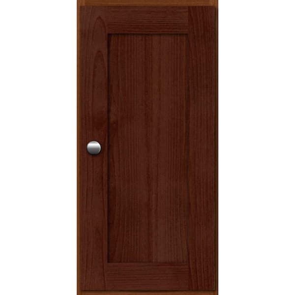 Simplicity by Strasser Shaker 12 in. W x 5.5 in. D x 25 in. H Simplicity Wall Cabinet/Toilet Topper/Over the John in Dark Alder