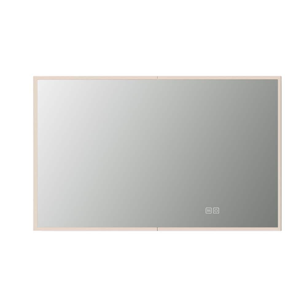 48 in. W x 30 in. H Rectangular White Aluminum Recessed/Surface Mount Medic