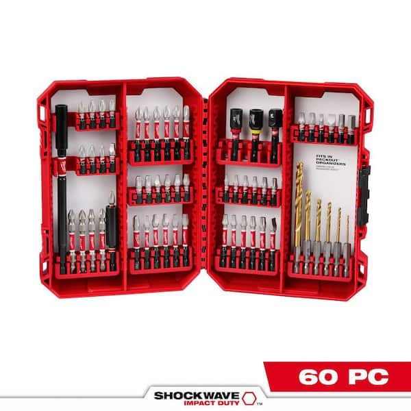 SHOCKWAVE Impact Duty Alloy Steel Screw Driver Bit Set (60-Piece)