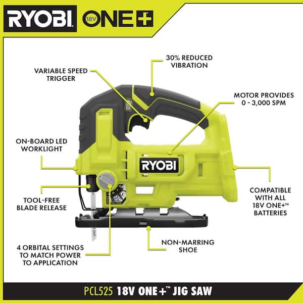 ONE+ 18V Cordless Jig Saw (Tool Only)