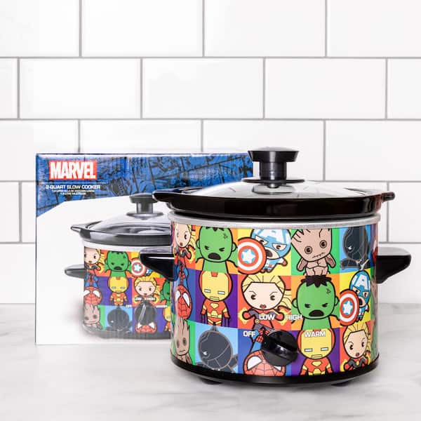 Uncanny Brands Marvel's Avengers Kawaii 2 Quart Slow Cooker