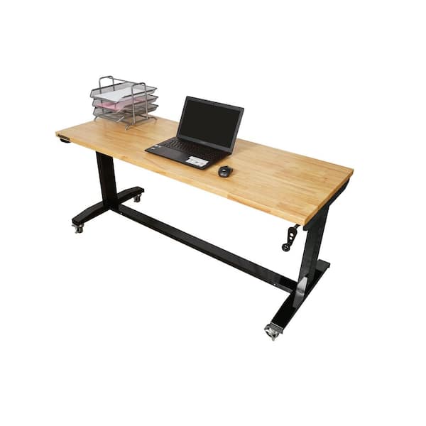 Husky 62 In Adjustable Height Work Bench Table Holt62xdb12 The Home Depot - How Height Adjustable Table Works