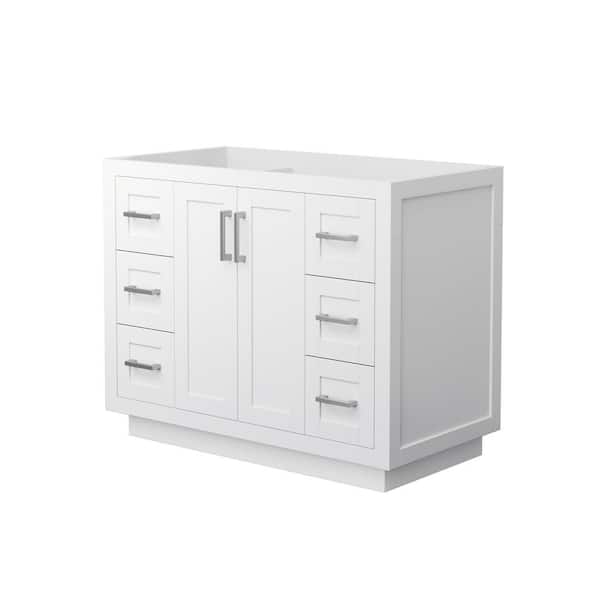 Wyndham Collection Miranda 41.25 in. W x 21.75 in. D Single Bath Vanity Cabinet Only in White