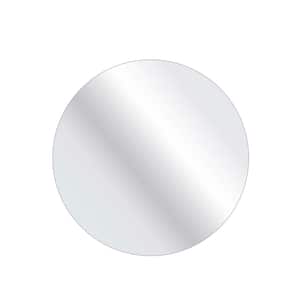 24 in. W x 24 in. H Frameless Circular Polished Edge Mirror with Float Mount