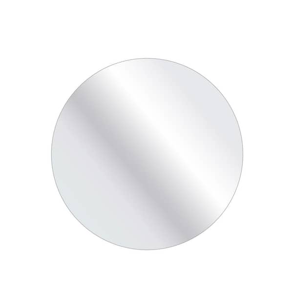 Glacier Bay 24 in. W x 24 in. H Frameless Cirlcular Polished Edge Mirror  with Float Mount 1904 - The Home Depot