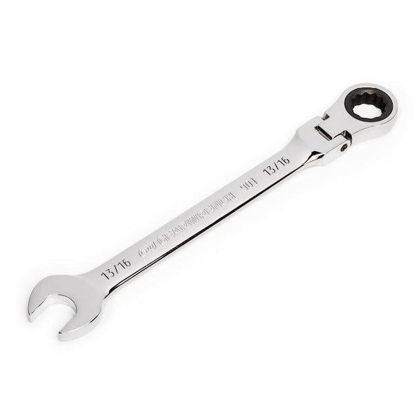 GEARWRENCH 13/16 in. SAE 90-Tooth Flex Head Combination Ratcheting Wrench