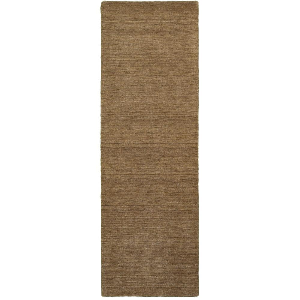 AVERLEY HOME Aiden Tan/Tan 2 ft. X 8 ft. Solid Runner Rug 002943 - The ...