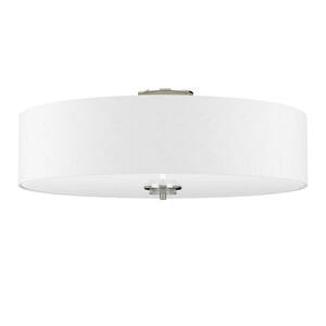 Bank Loft 24 in. 6-Light Polished Nickel Semi-Flush Mount with No Glass Shade and No Bulbs Included 1-Pack