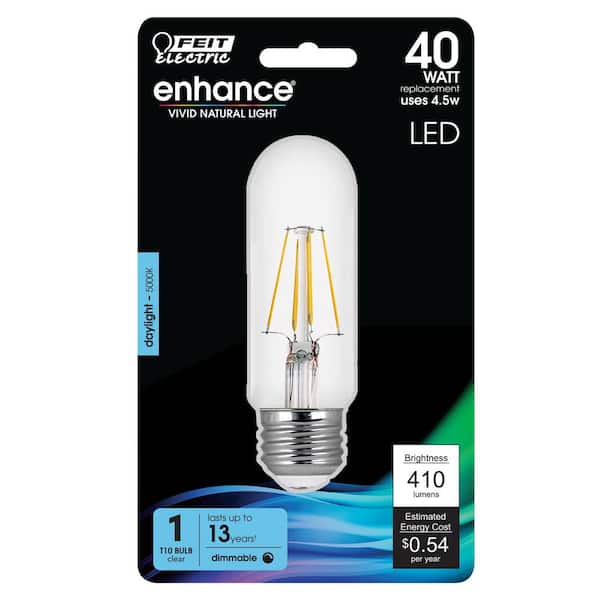 Feit Electric 40-Watt Equivalent A15 Dimmable CEC 90+ CRI White Glass LED  Refrigerator Appliances Light Bulb, Daylight 5000K (6-Pack)  BPA1540W950CAFIHDRP6 - The Home Depot