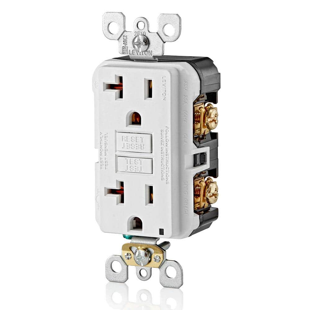 White 20-Amp Tamper Resistant GFCI Outlets with Indicator Light, 4-Pack