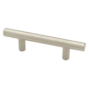 2-1/2 in. (64mm) Center-to-Center Brushed Steel Bar Drawer Pull