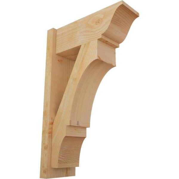 Ekena Millwork 8 in. x 32 in. x 20 in. Douglas Fir Balboa Traditional Rough Sawn Outlooker