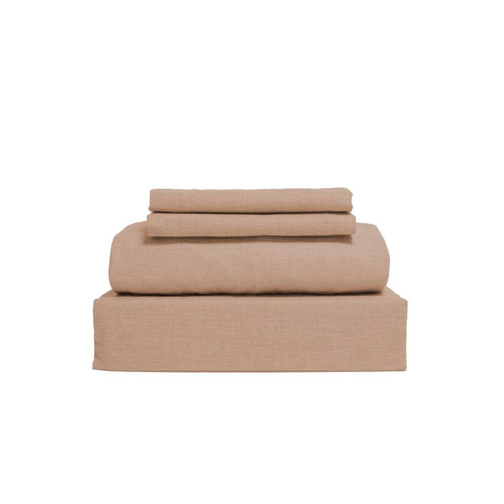 Lintex 400Thread Count 4Piece Stone Solid 100 Cotton with Lyocell