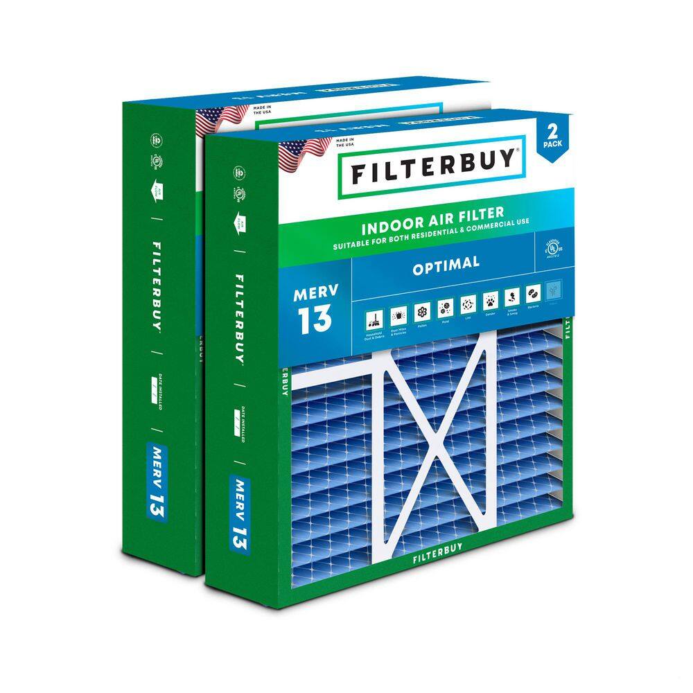 20 in. x 22 in. x 5 in. MERV 13 (FPR 10) Health Defense Pleated HVAC AC Furnace Air Filters for Amana and More (2-Pack) price history on PriceWatchPro