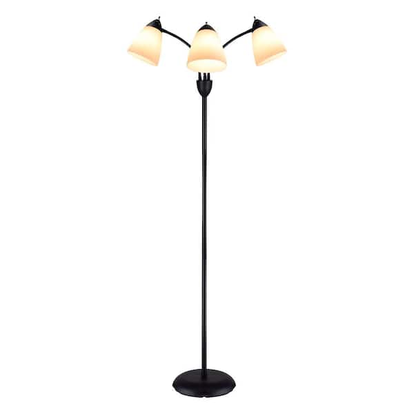 Depuley 64 in. H 3-Light Tree Floor Lamp PC LampShade Mid Century for Living Room