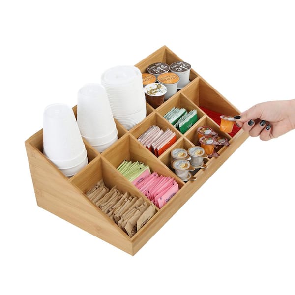 Mind Reader Anchor Collection, 11-Compartment Coffee Cup and Condiment  Organizer with 2 Drawers, White CAD01-WHT - The Home Depot