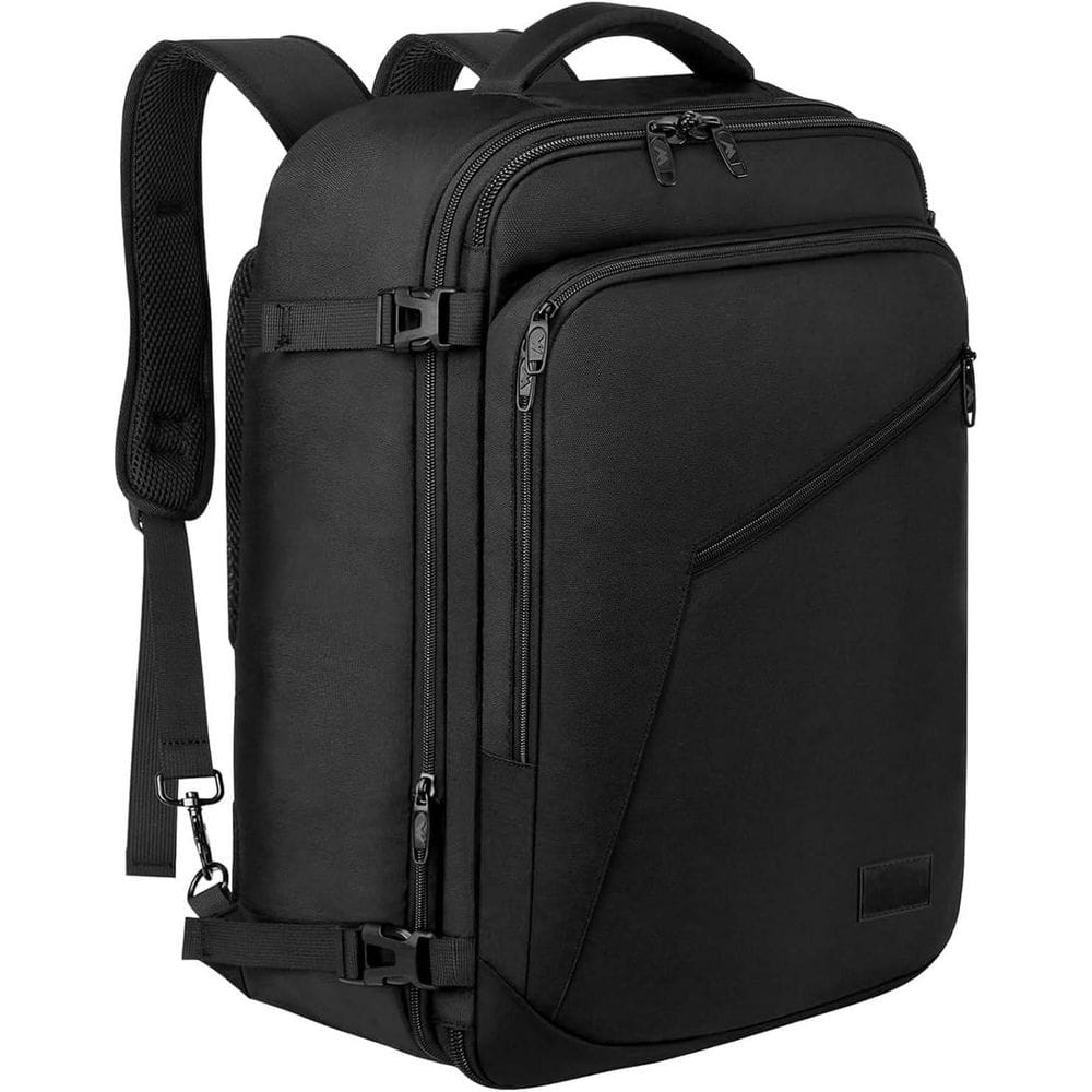 Expandable Extra Large Travel Backpack Airplane Approved Weekender Bag Water Resistant Lightweight 40L Black price history on PriceWatchPro