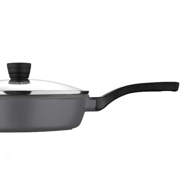 Berndes Vario Click 4 qt. Cast Aluminum Nonstick Saute Pan in Black with  Glass Lid 631128 - The Home Depot