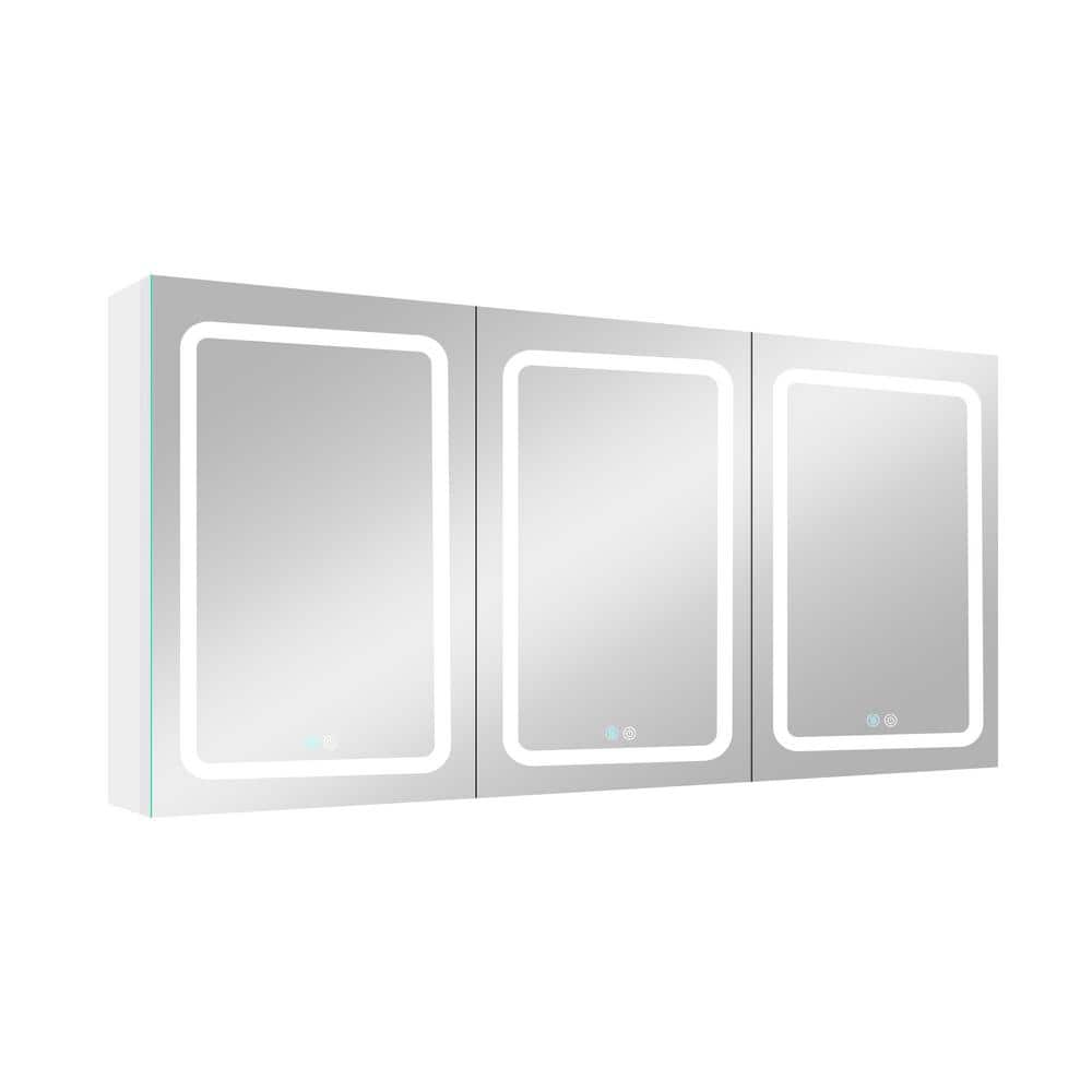 TOBILI 60 in. W x 30 in. H LED Rectangular Bathroom Medicine
