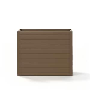 Brown Plastic Rectangular Planter with Drainage Holes (12 in. L x 30 in. W x 24 in. H)