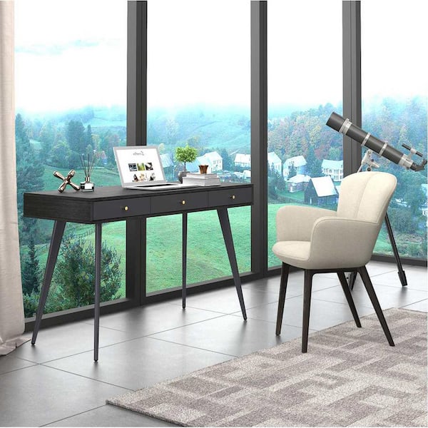 dark grey writing desk