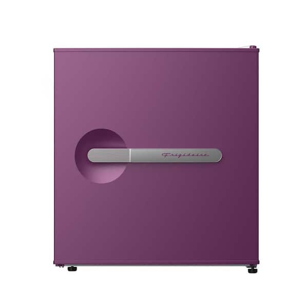 Frigidaire 1.6cu. ft. Mini Refrigerator with Side Bottle Opener in Purple Color with Silver Handle