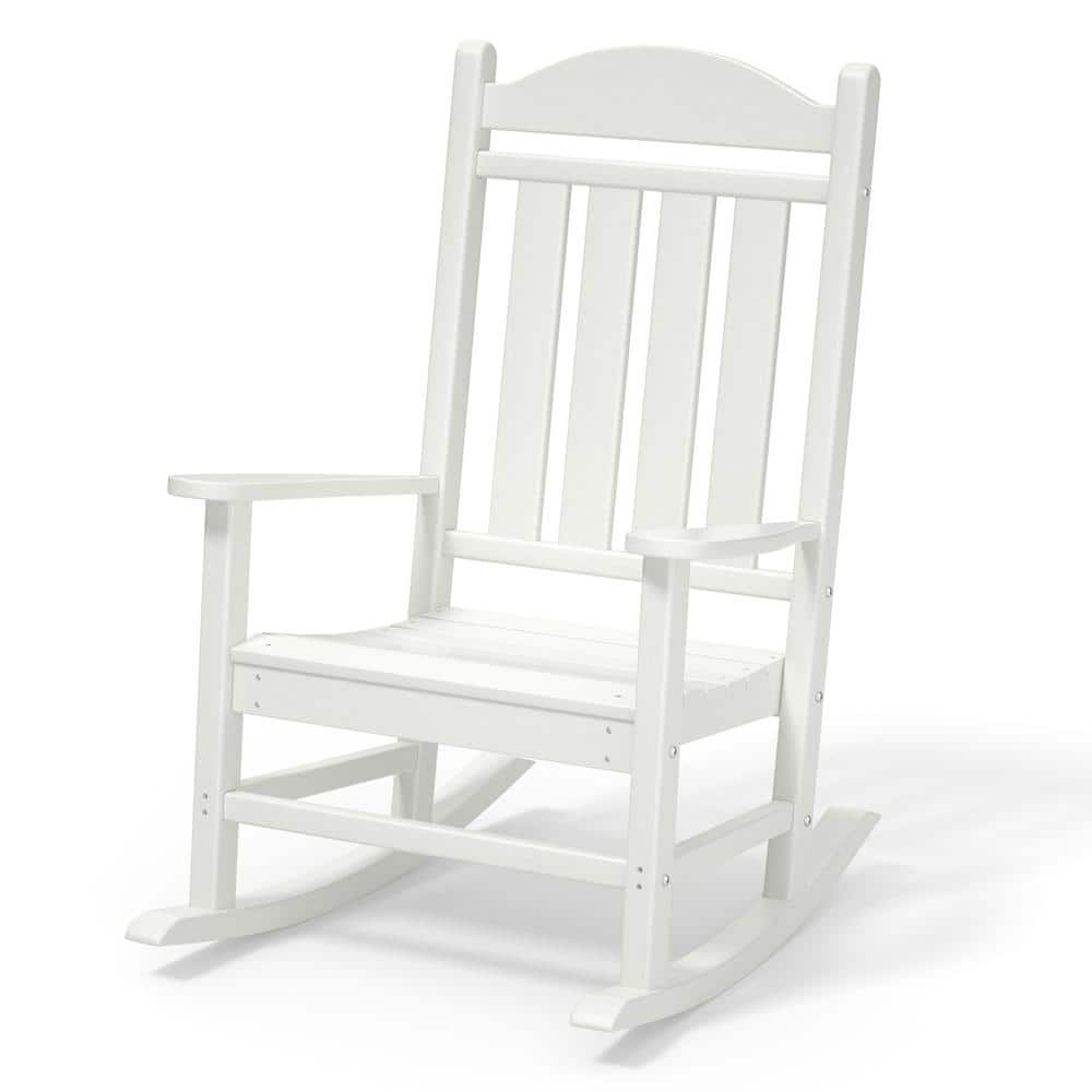 Runesay Adirondack HDPE Plastic Outdoor Rocking Chairs All-Weather ...