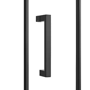 Kincaid 57 1/16 in. - 60 in. W x 72 in. H Sliding Framed Shower Door in Matte Black with Clear Glass