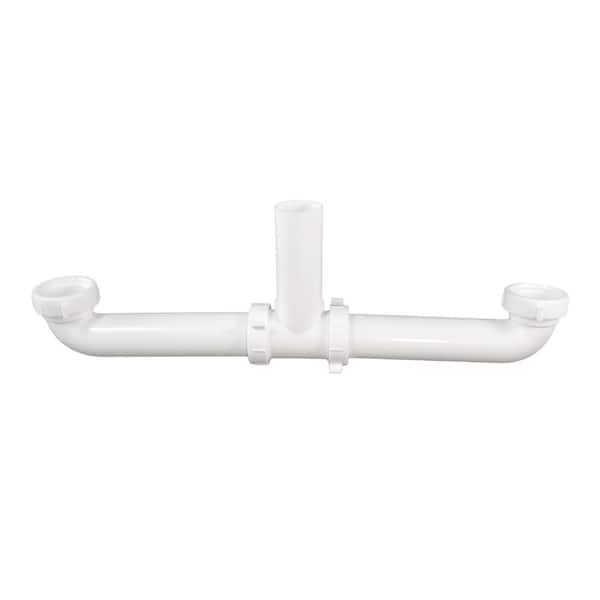 PLUMBFLEX 1-1/2 in. Polypropylene Center Outlet Waste for Trap for Tubular Drain Applications