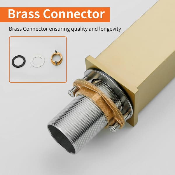 Single Handle Single-Hole Bathroom Vessel Sink Faucet with Drain Assembly in Brushed Gold