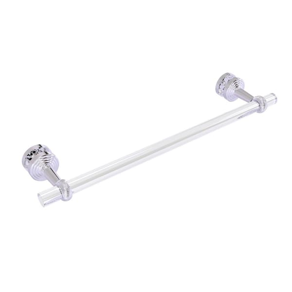 Allied Brass Pacific Beach Collection 18 in. W x 2.3 in. H x 5.3 in. D Brass Straight Shelf in Polished Chrome with Twisted Accents