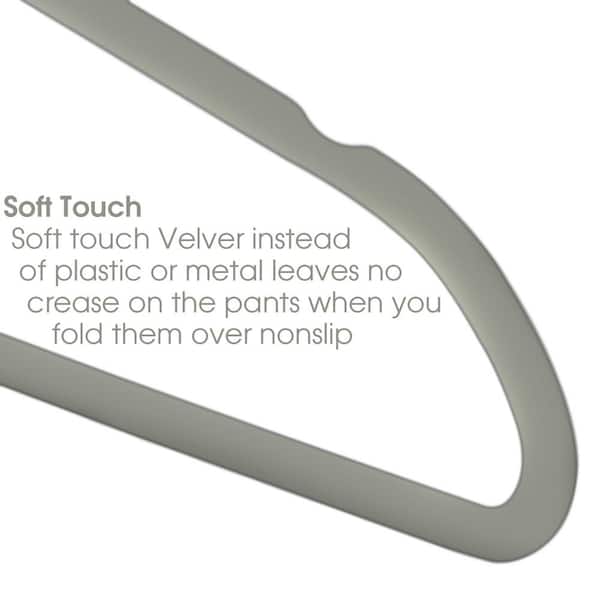 Plastic Hangers 50 Pack, TARANCH Grey Clothes Hanger with 360