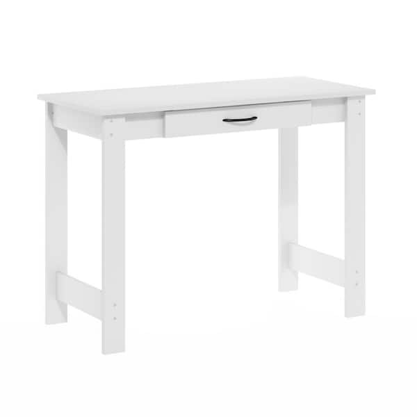 Furinno JAYA 39.2 in. White Computer Desk with Drawer