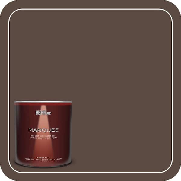 BEHR MARQUEE 1 qt. #PMD-91 Iced Espresso Matte Interior Paint & Primer