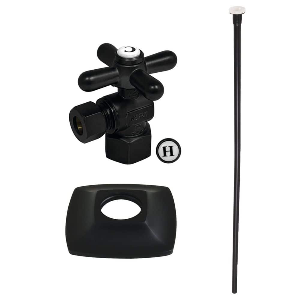 Gehry Cross Toilet Trim Kit with Supply Line and Flange in Matte Black price history on PriceWatchPro