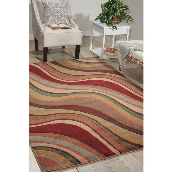 Nourison Somerset Multicolor 5 ft. x 7 ft. Floral Contemporary