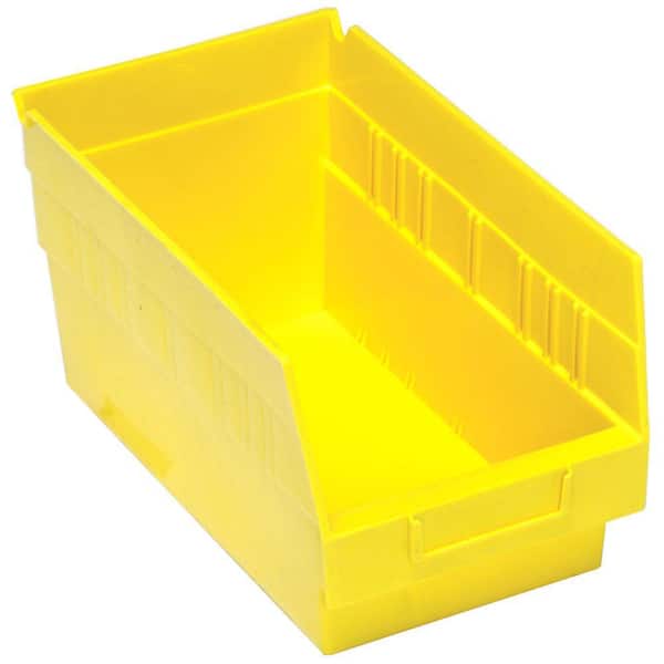 QUANTUM STORAGE SYSTEMS Store-More 6 in. Shelf 8 Qt. Storage Tote in Yellow (30-Pack)