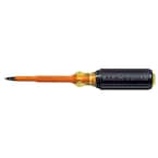 #2 Insulated Square-Recess Tip Screwdriver with 4 in. Round Shank and Cushion Grip Handle