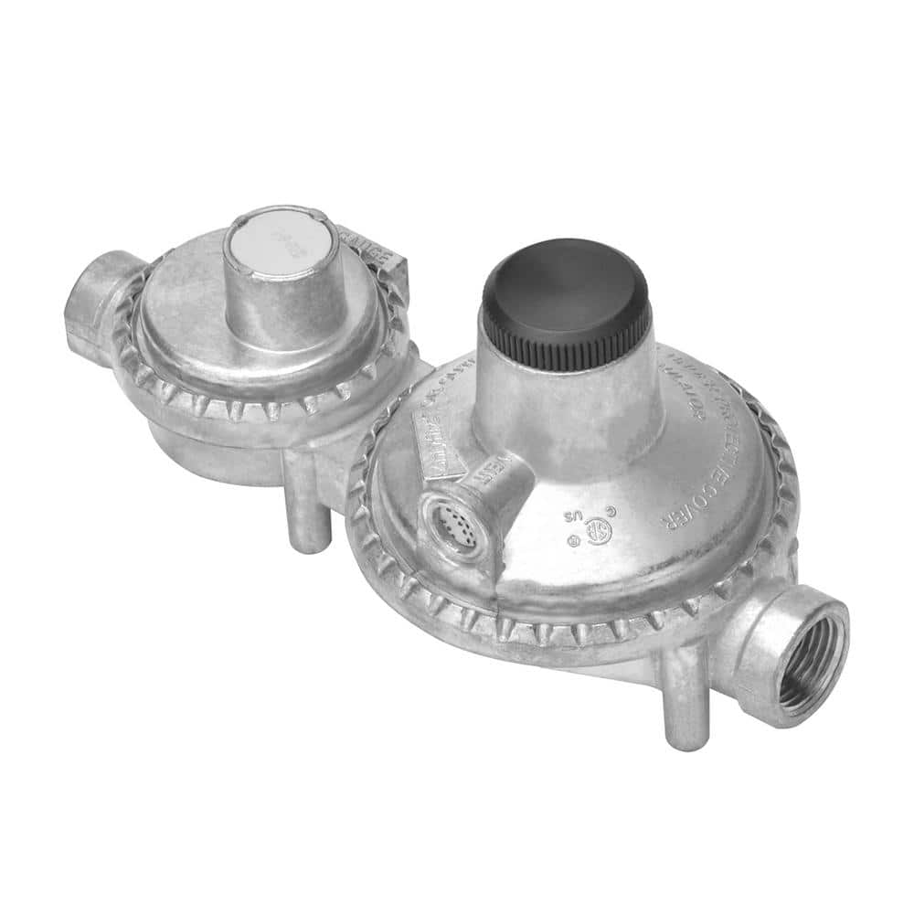 onlyfire Horizontal 2 Stage Propane Regulator Inlet 1/4 in. Female NPT