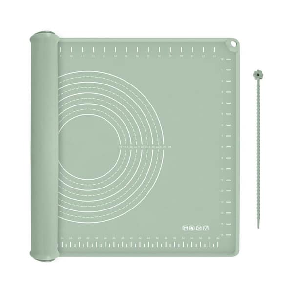 32 in. x 24 in. Silicone Baking Mat, Dough Rolling Mat with Edge Heightening, Non-Stick Food Grade Silicone Pastry Mat