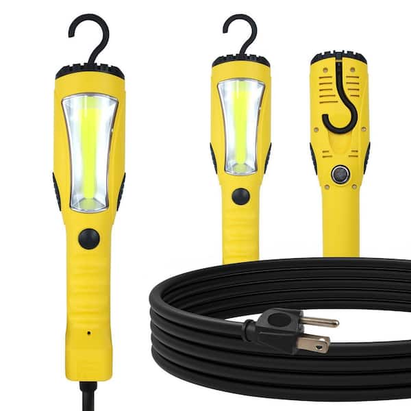 15Ft LED Work Light, 1200 Lumen COB LED Trouble Light with Magnetic Base, Rotatable Hook for Indoor/Outdoor Use