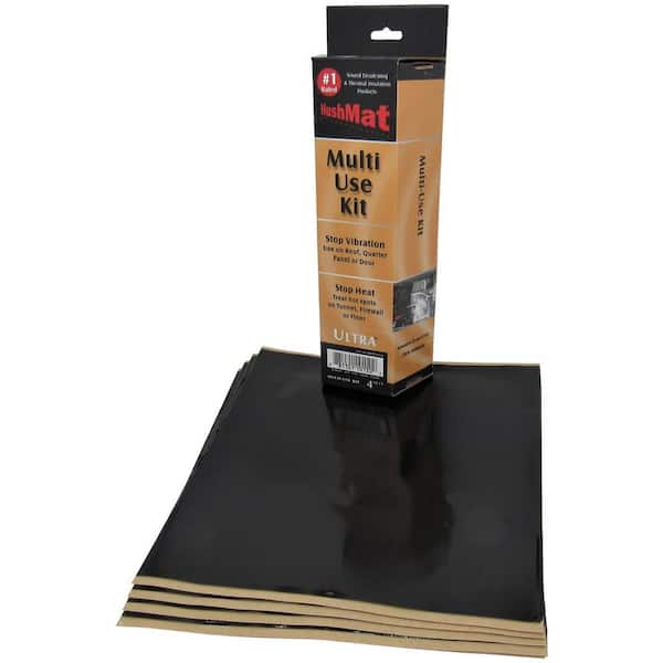 GTMAT 10 SQFT AUTOMOTIVE AUDIO DAMPENING 50MIL PRO - NOISE REDUCTION  INSTALLATION KIT INCLUDES: 10SQFT (QTY 1 - 1FT X 10FT ROLL), INSTRUCTION  SHEET, APPLICATION ROLLER, DEGREASER, GT MAT DECALS - GTIN/EAN/UPC