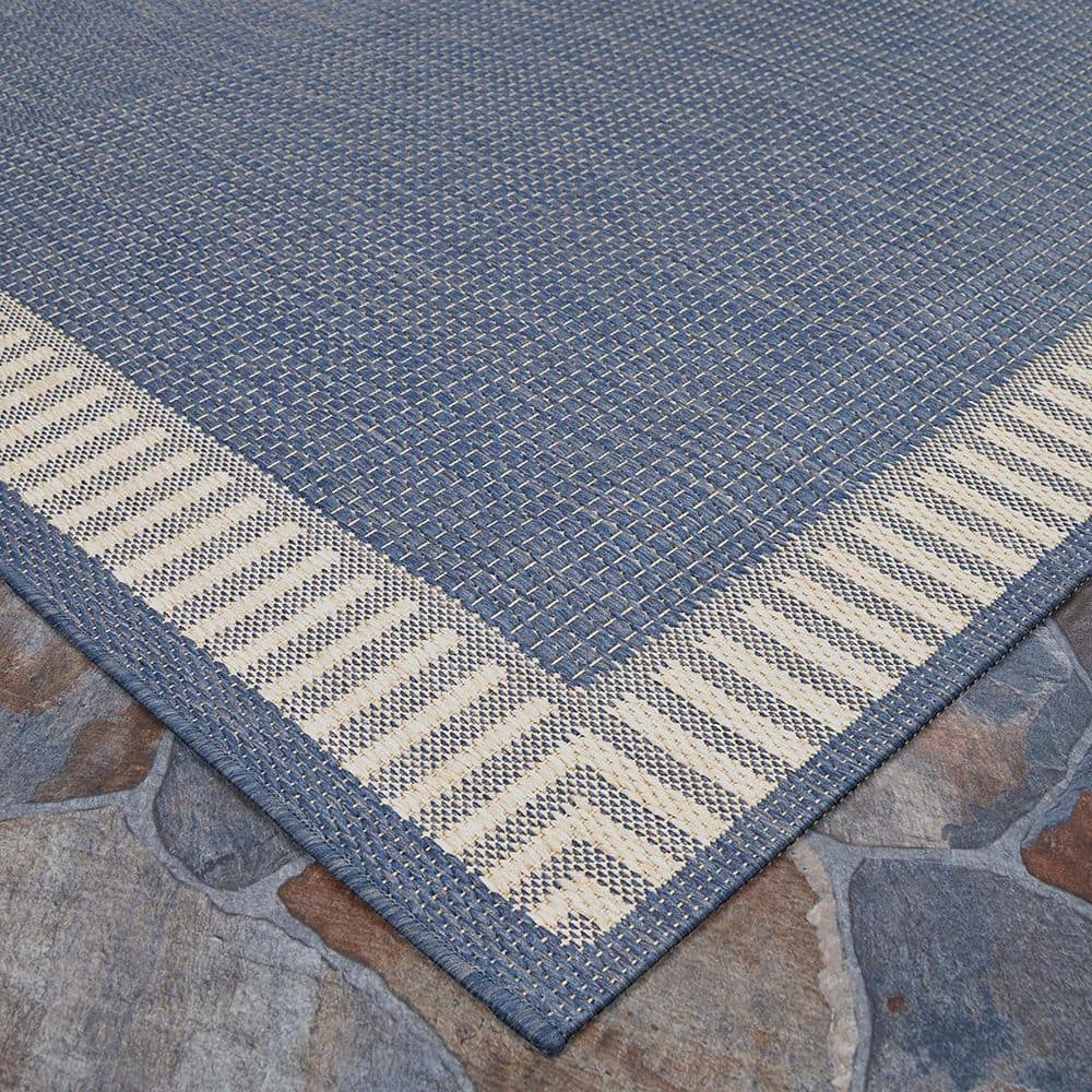 Recife Wicker Stitch Black-Brown 5 ft. x 8 ft. Flatwoven Solid Rectangle Indoor/Outdoor Area Rug - thumbnail 3