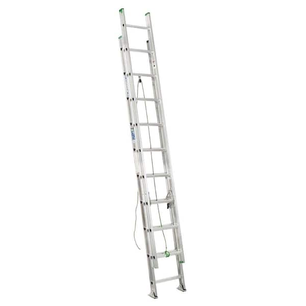 Verdachte Bondgenoot Veronderstelling Werner 20 ft. Aluminum Extension Ladder with 225 lbs. Load Capacity Type II  Duty Rating D1220-2 - The Home Depot