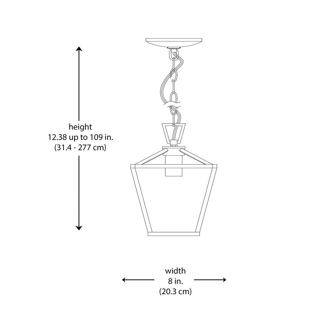 Lacey 8" Rubbed Oil Bronze Farmhouse Mini Pendant Light