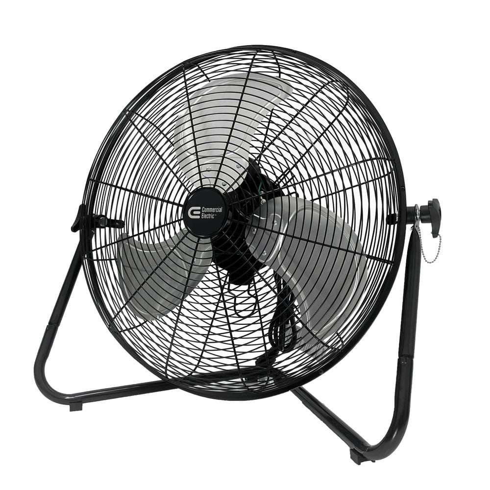 Commercial Electric 20 in. 3-Speed High Velocity Floor Fan SFC1-500B - The  Home Depot