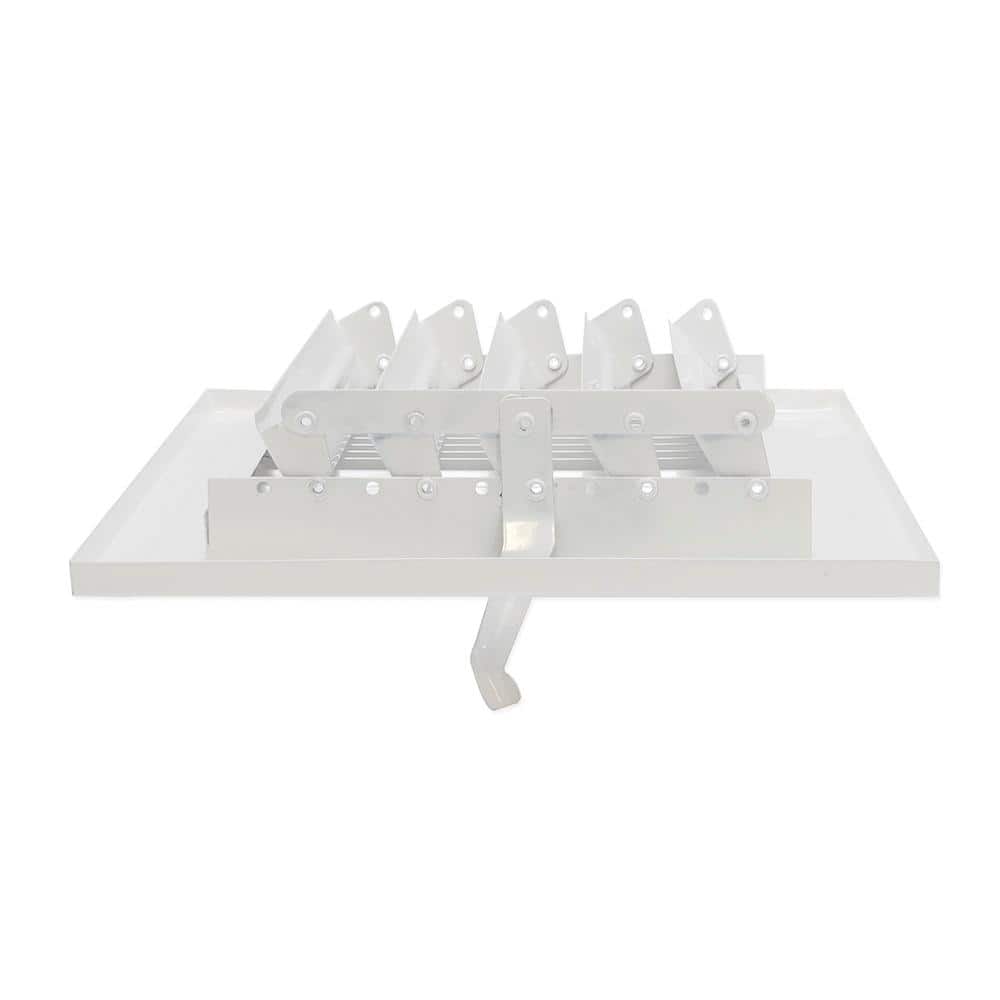 White Steel Wall/Ceiling Air Vent Register with Matte Finish