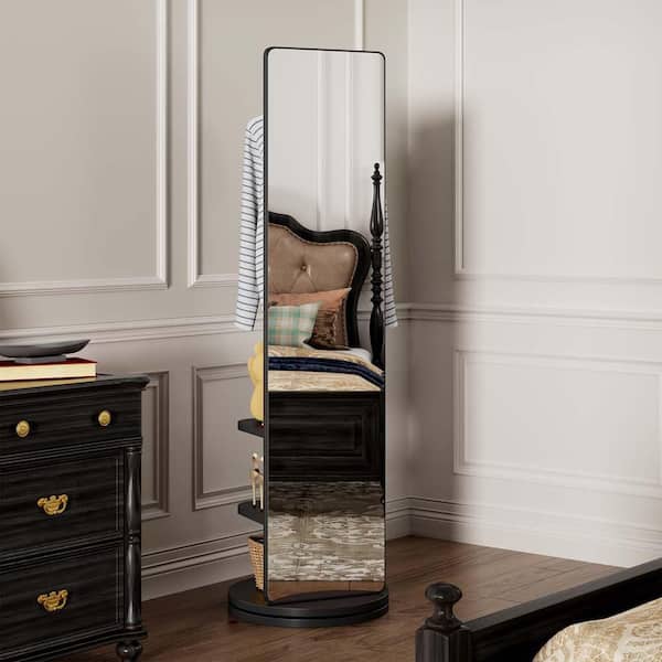 Unbranded Black 16 in. W x 69 in. H Full Length Mirror, Large Mirror for Viewing the Whole Body, Floor Mirror for Living
