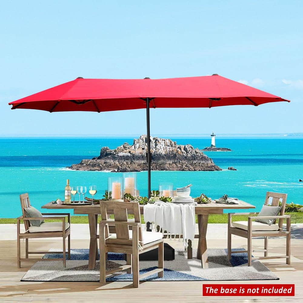 Reviews for SUNRINX 13 ft. Market DoubleSided Rectangular Patio