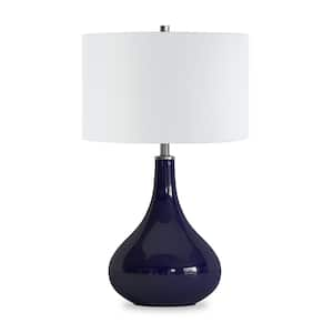 Mirabella 25-1/2 in. Navy Glass Table Lamp